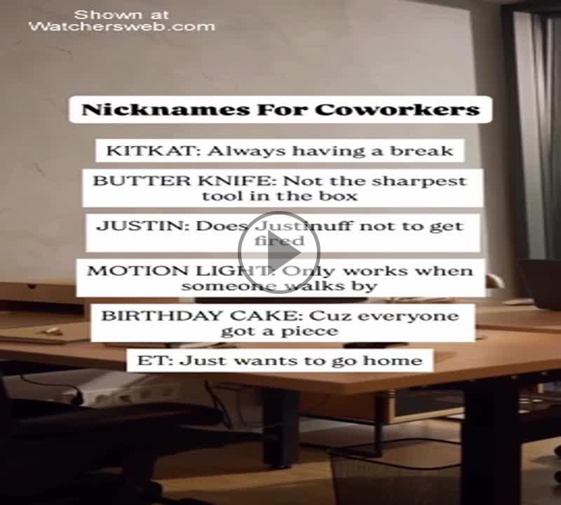 Nicknames For Coworkers