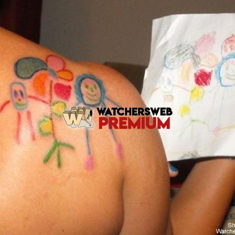 Kid's Drawing Tattoo - p - Jermaine