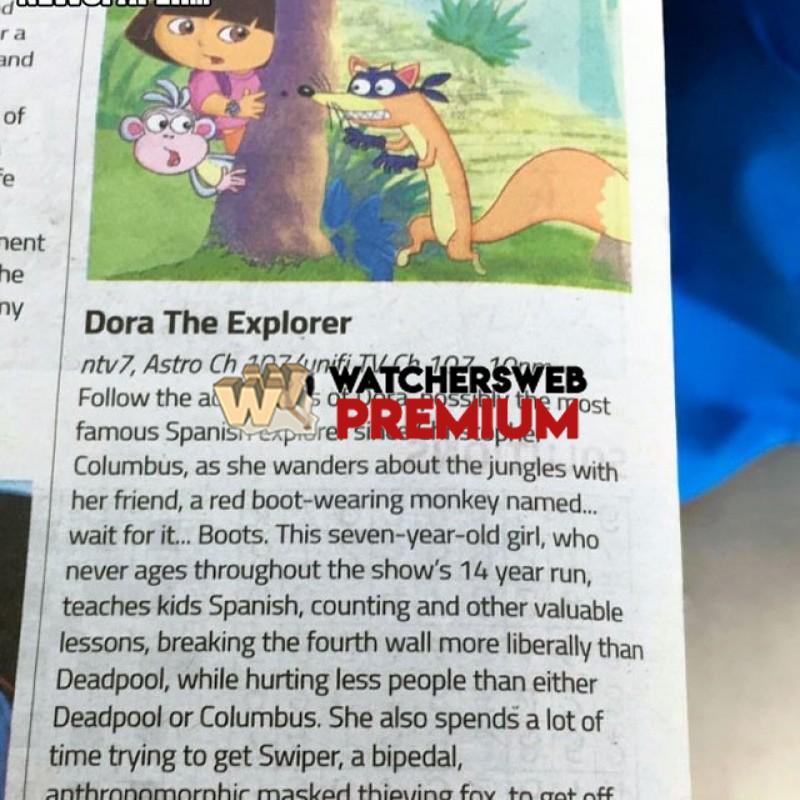 Newspaper Description Of Dora The Explorer - p - Monique, QLD - Australia