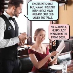 Husband Slid Under The Table