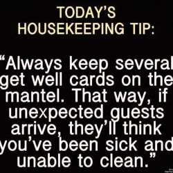 Housekeeping Tip